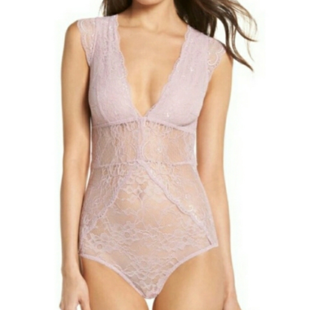 Sam Edelman Juniors Sheer Mesh Lace Bodysuit